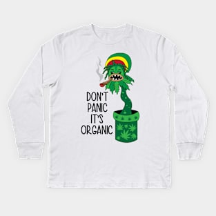 Don't Panic It's Organic Kids Long Sleeve T-Shirt